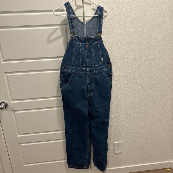 Vintage Tommy Hilfiger Jeans Overalls Mens M (34x31) Carpenter Denim Y2K Bib EUC - Picture 1 of 11